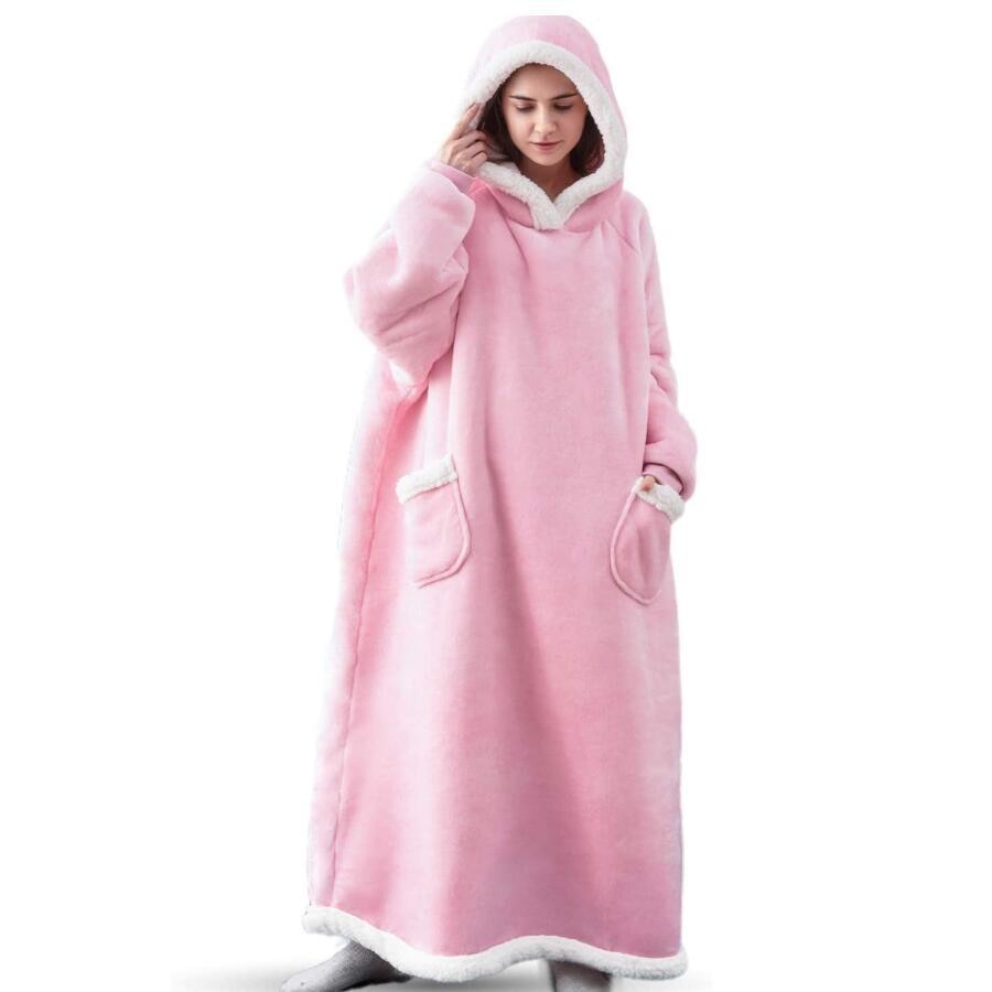 Hoodie blanket online pink