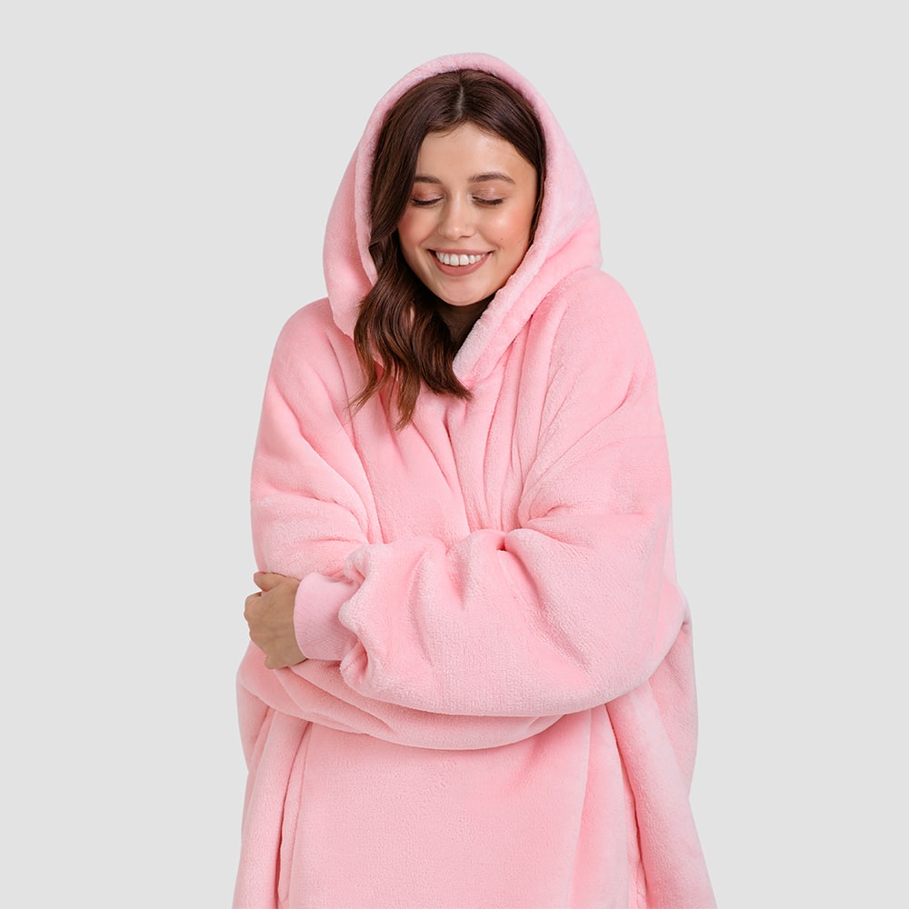 Blanket best sale hoodie pink